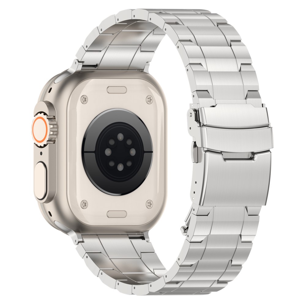  Apple Watch 42/44/45/46/49 mm Armband Steel Titanium Silver