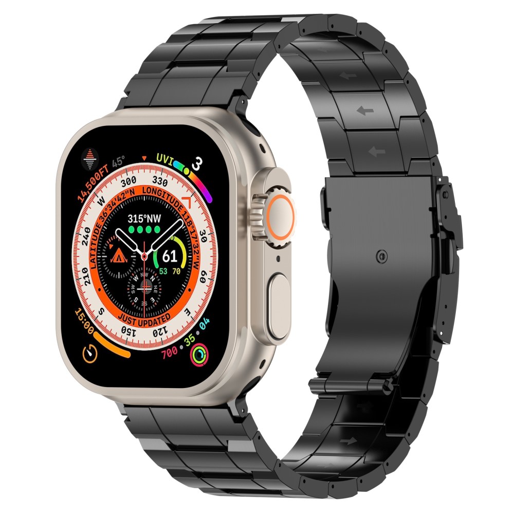  Apple Watch 42/41/40/38 mm Armband Steel Titanium Svart