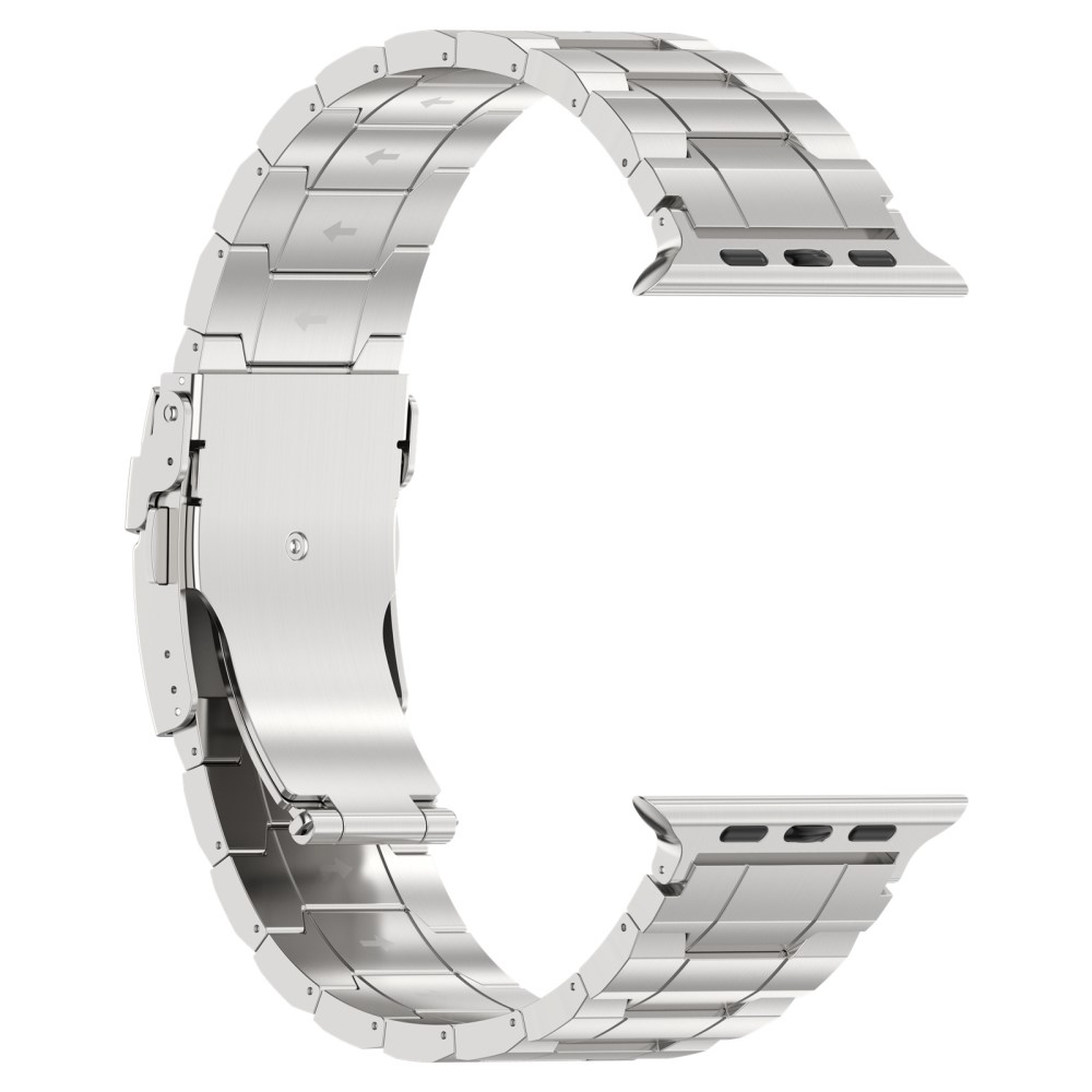  Apple Watch 42/41/40/38 mm Armband Steel Titanium Silver