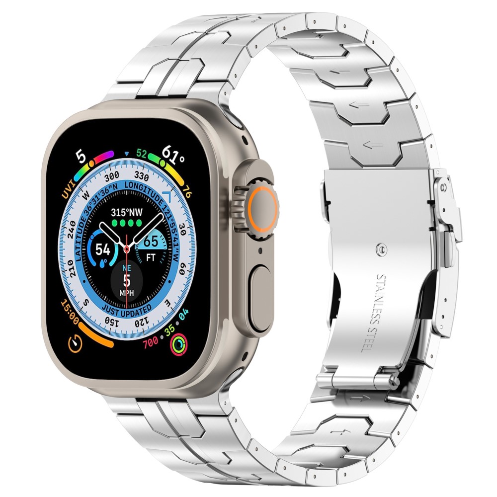  Apple Watch 42/44/45/46/49 mm Armband Steel Silver