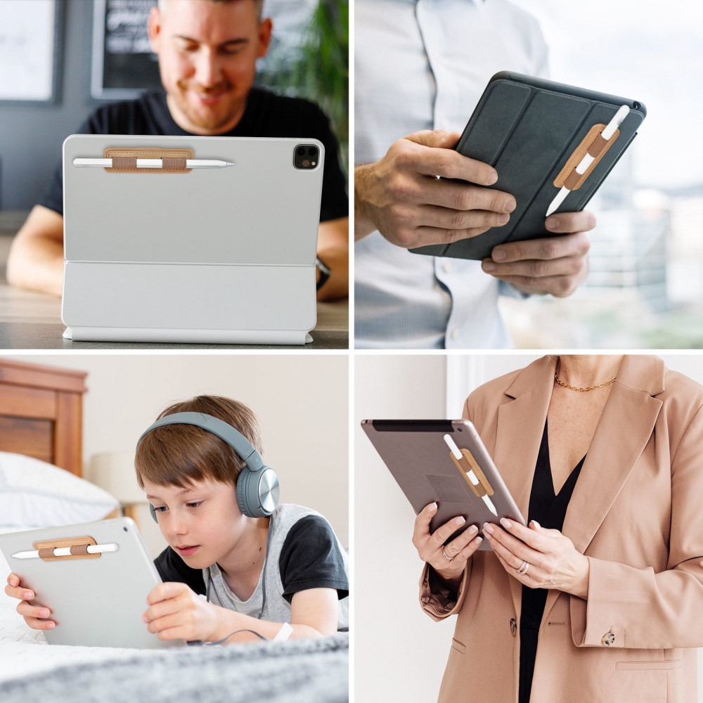 AHASTYLE AHASTYLE Universal Stylus Pennhållare I PU-Läder Brun