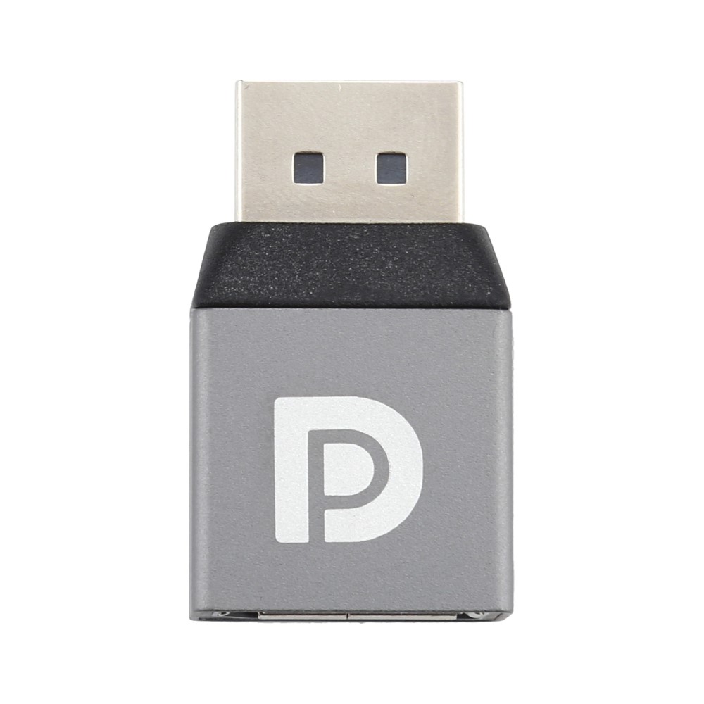  DisplayPort Hona till DisplayPort Hane Adapter Grå