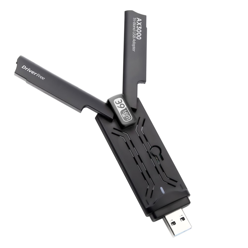  Wi-Fi Receiver USB 3.0 AX-3000 WiFi6 Nätverkskort Svart