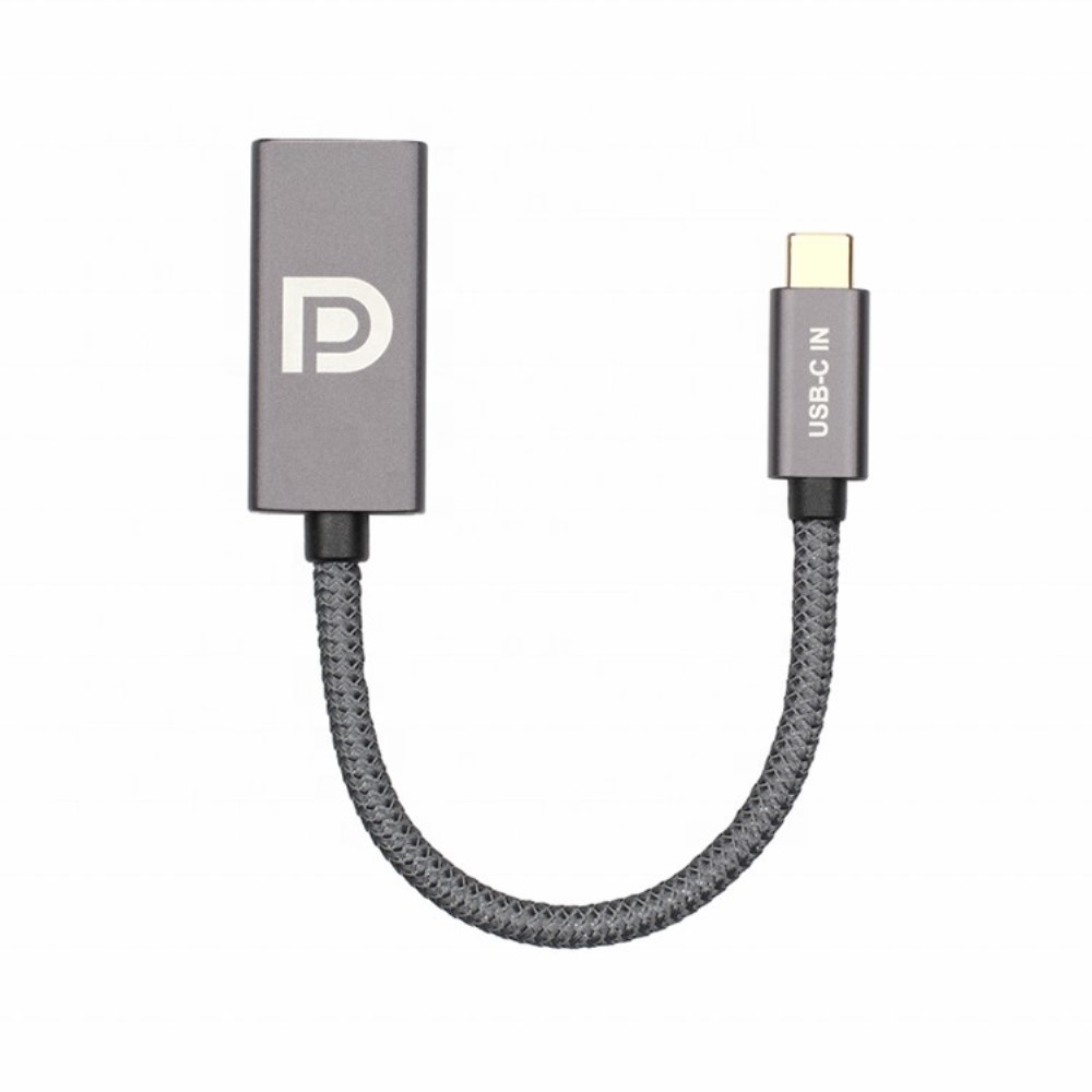  USB-C till DisplayPort DP Hona Adapter 4K 60Hz Grå