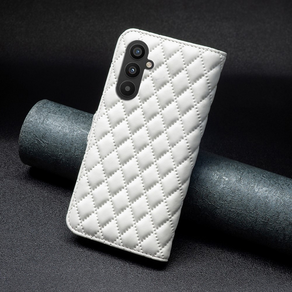  Samsung Galaxy A25 5G Fodral Diamond Läder Vit