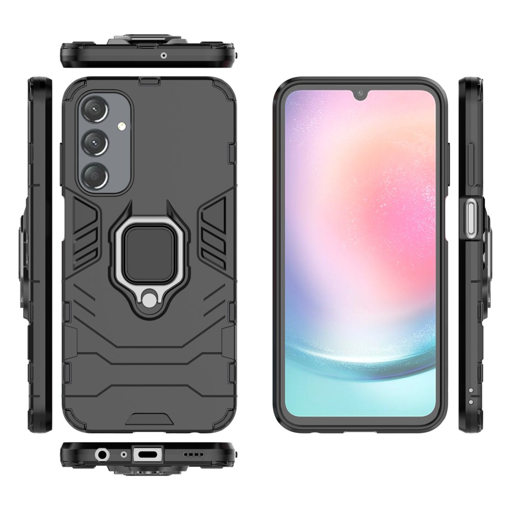  Samsung Galaxy A25 5G Skal Ring Hybrid Armor Svart