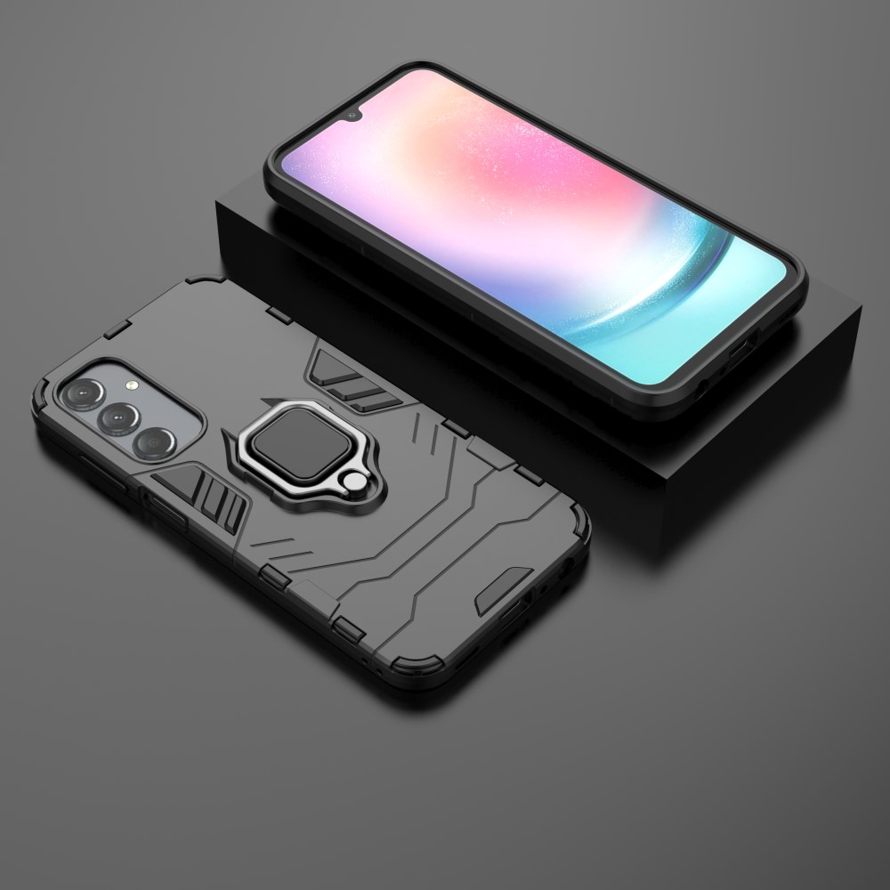  Samsung Galaxy A25 5G Skal Ring Hybrid Armor Svart
