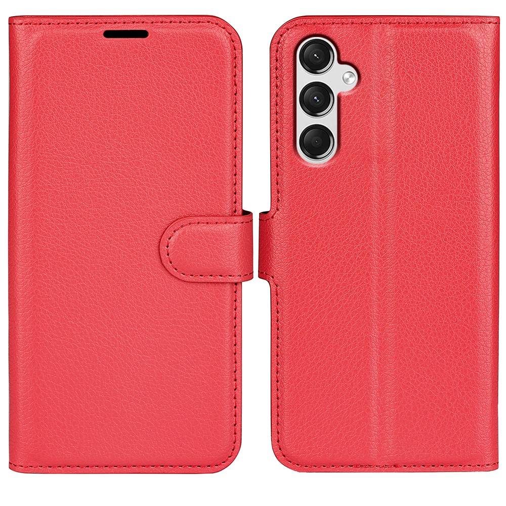  Samsung Galaxy A25 5G Fodral Litchi Läder Röd