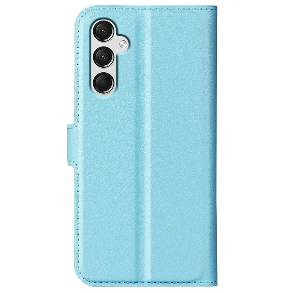  Samsung Galaxy A25 5G Fodral Litchi Läder Ljus Blå