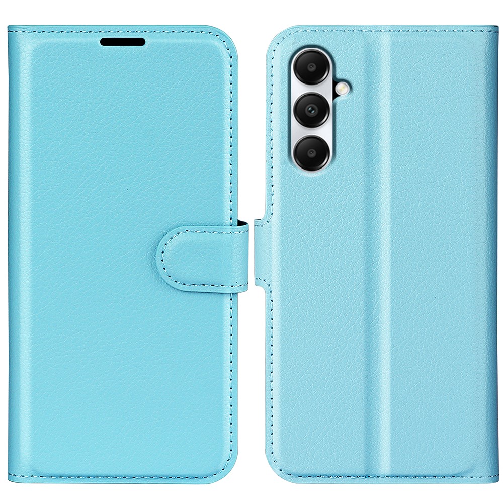  Samsung Galaxy A05s 4G Fodral Litchi Läder Ljus Blå