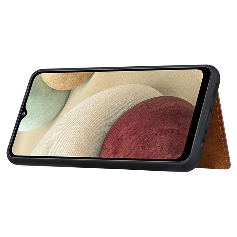  Samsung Galaxy A05s 4G Läder Skal Med Kortfack Brun