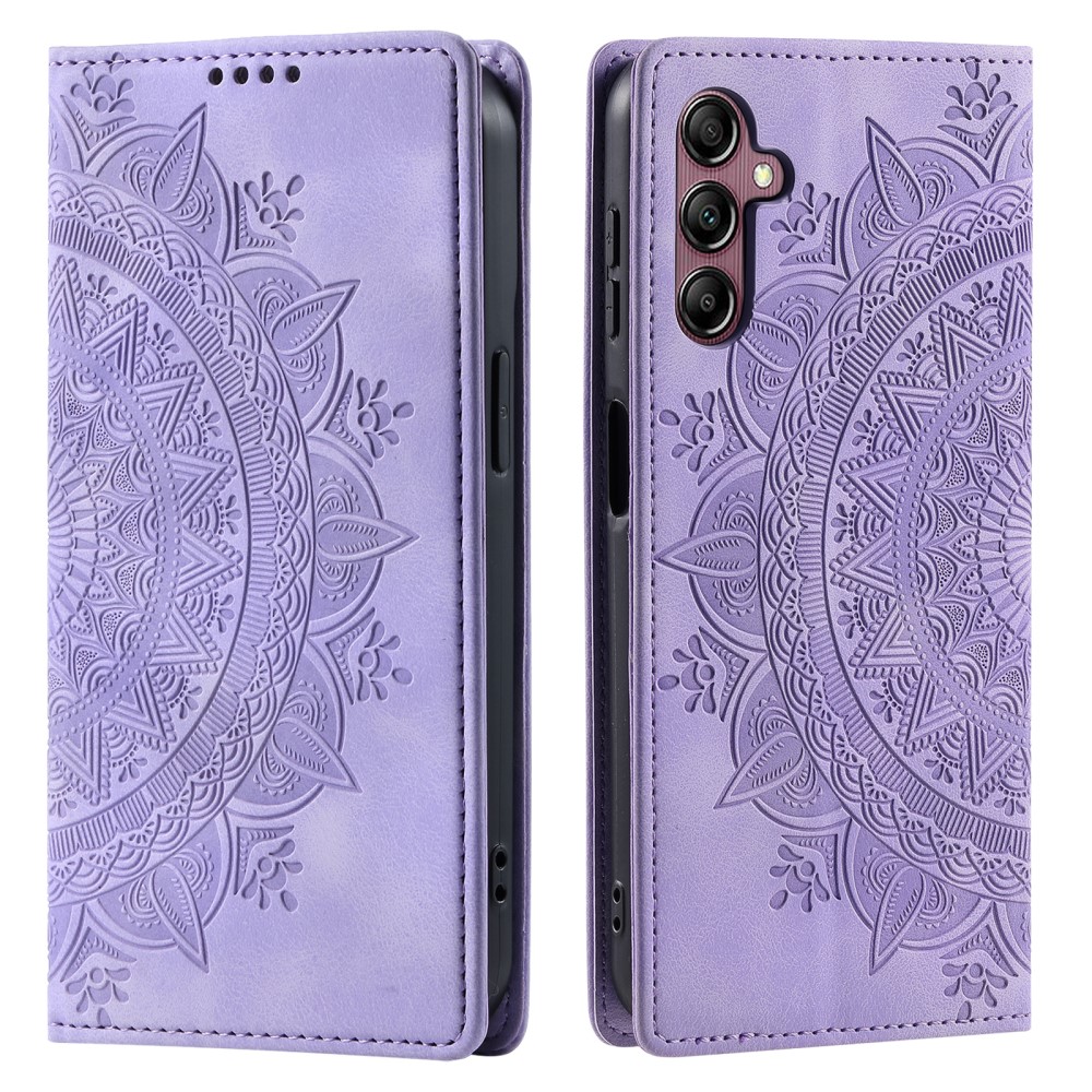  Samsung Galaxy A25 5G Fodral Flip Mandala Läder Lila