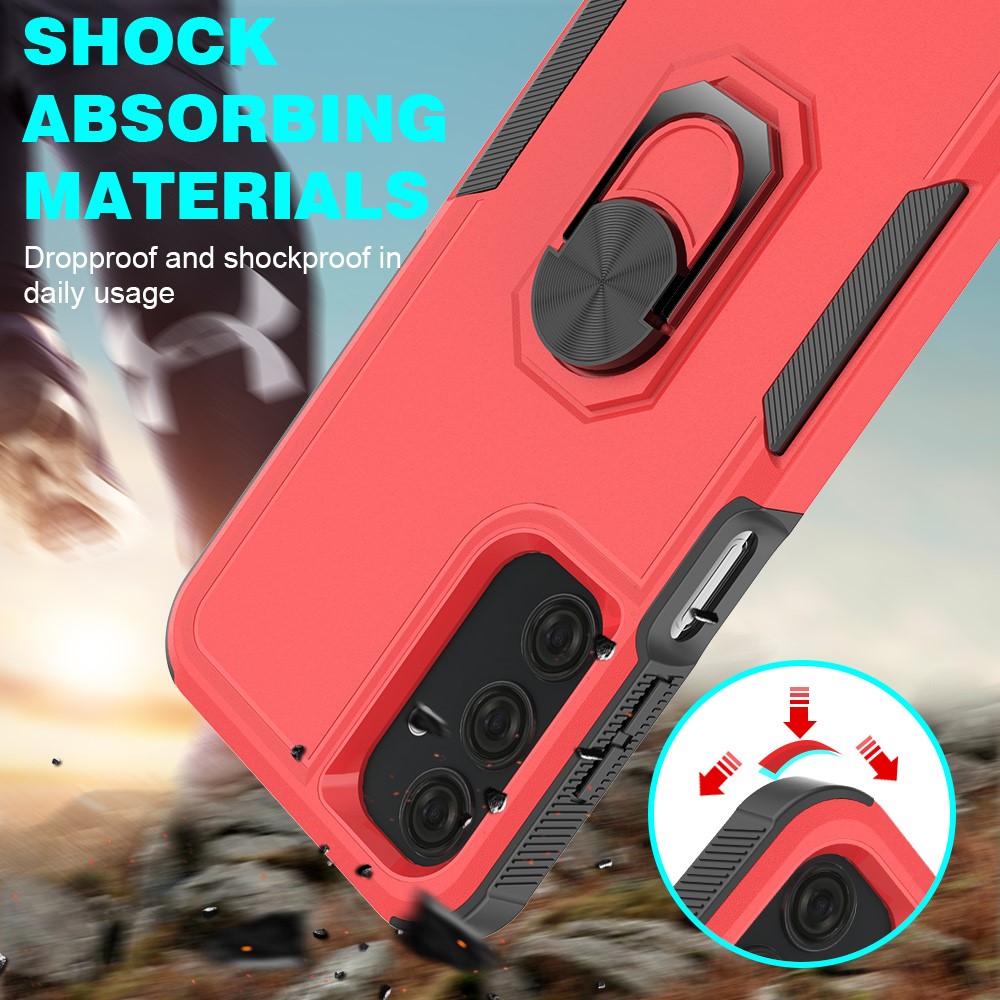  Samsung Galaxy A25 5G Skal Ring Shockproof Xtreme Röd