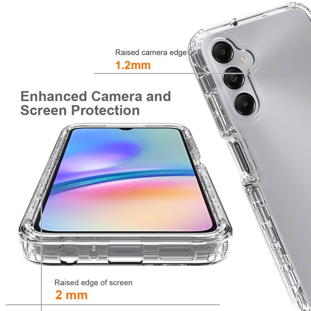  Samsung Galaxy A05s 4G 360° Shockproof Hybrid Skal Transparent