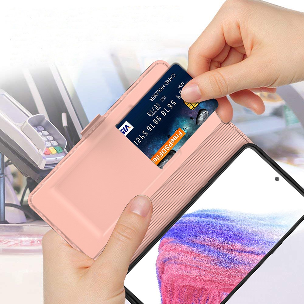  Samsung Galaxy A25 5G Fodral Slim Läder Roséguld