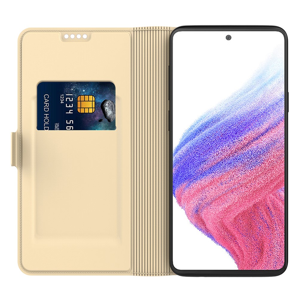  Samsung Galaxy A25 5G Fodral Slim Läder Guld