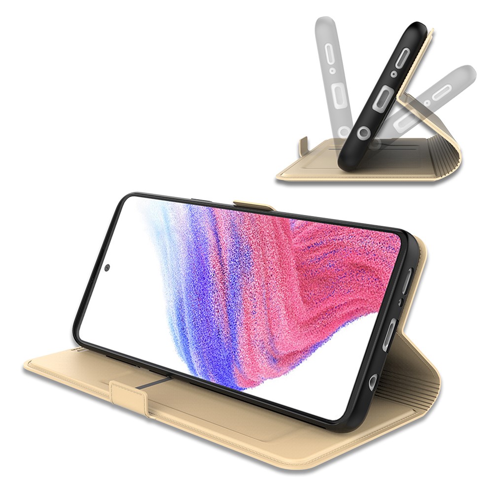  Samsung Galaxy A25 5G Fodral Slim Läder Guld