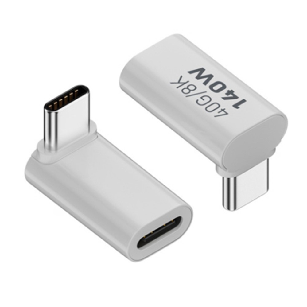  140W USB 3.1 USB-C Hane till USB-C Hona Adapter 8K 40Gbps Vit