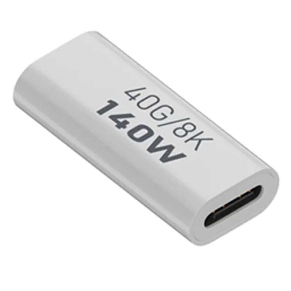  140W USB 3.1 USB-C Hona till USB-C Hona Adapter 8K 40Gbps Vit