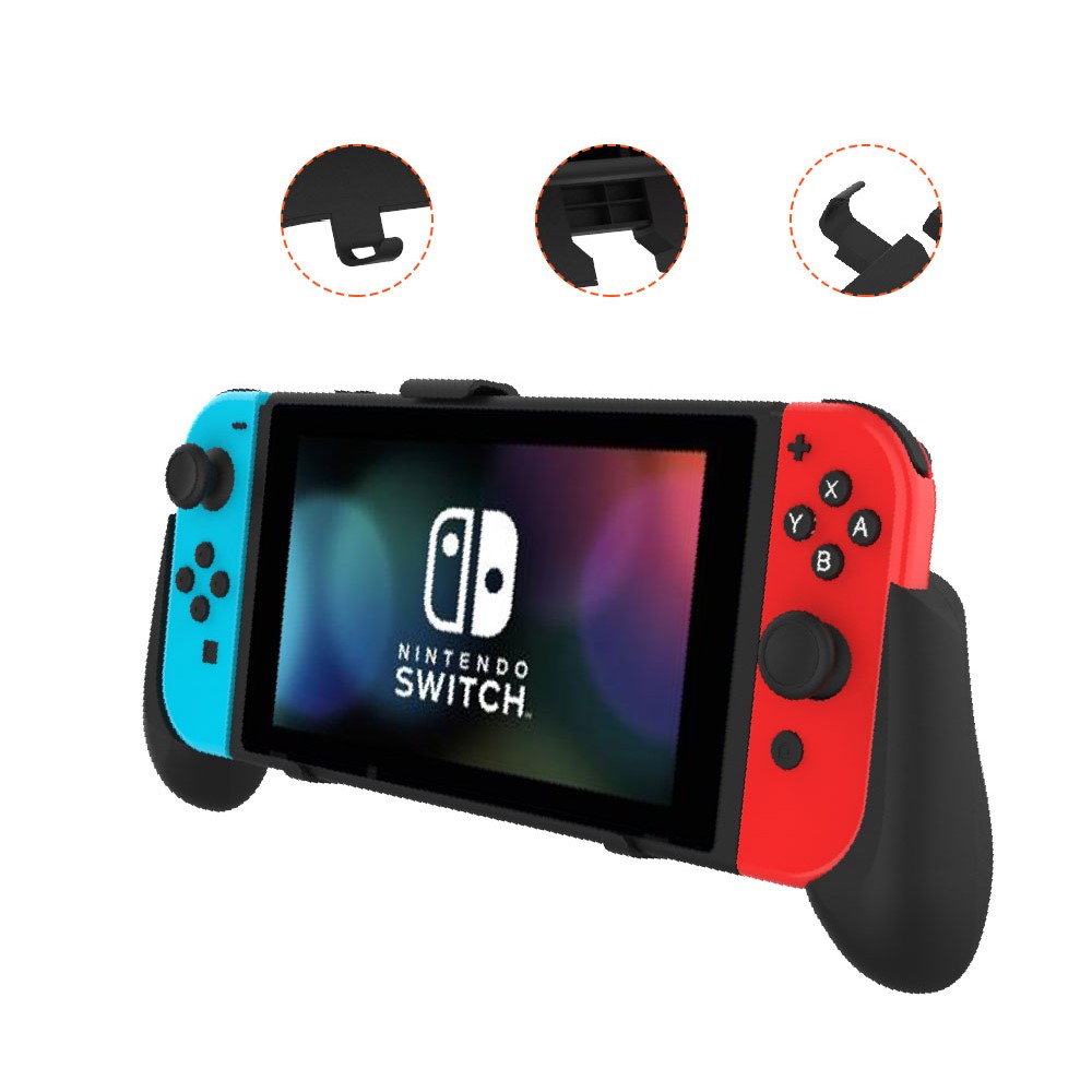 JYS JYS Nintendo Switch/Switch Lite 2in1 Infällbar Skyddsfodral Med Fäste Svart