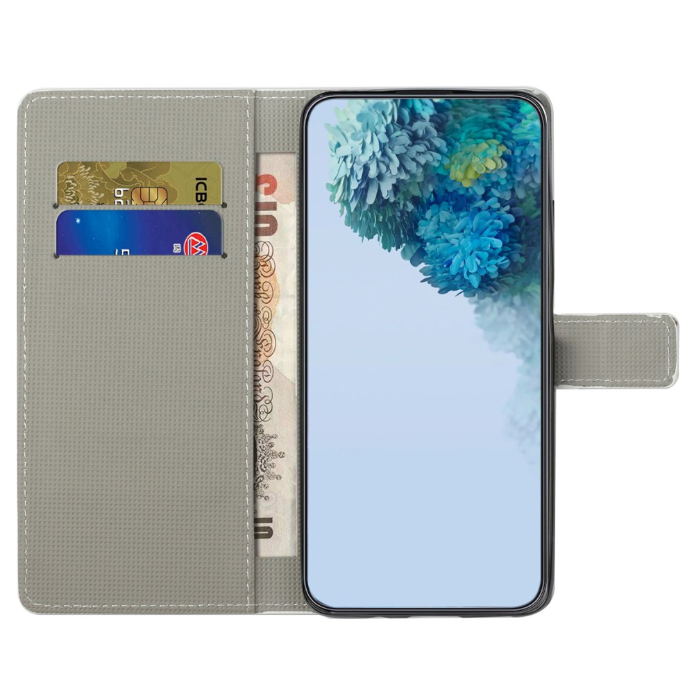  Samsung Galaxy S24 Fodral Med Tryck Rosa Fjärilar