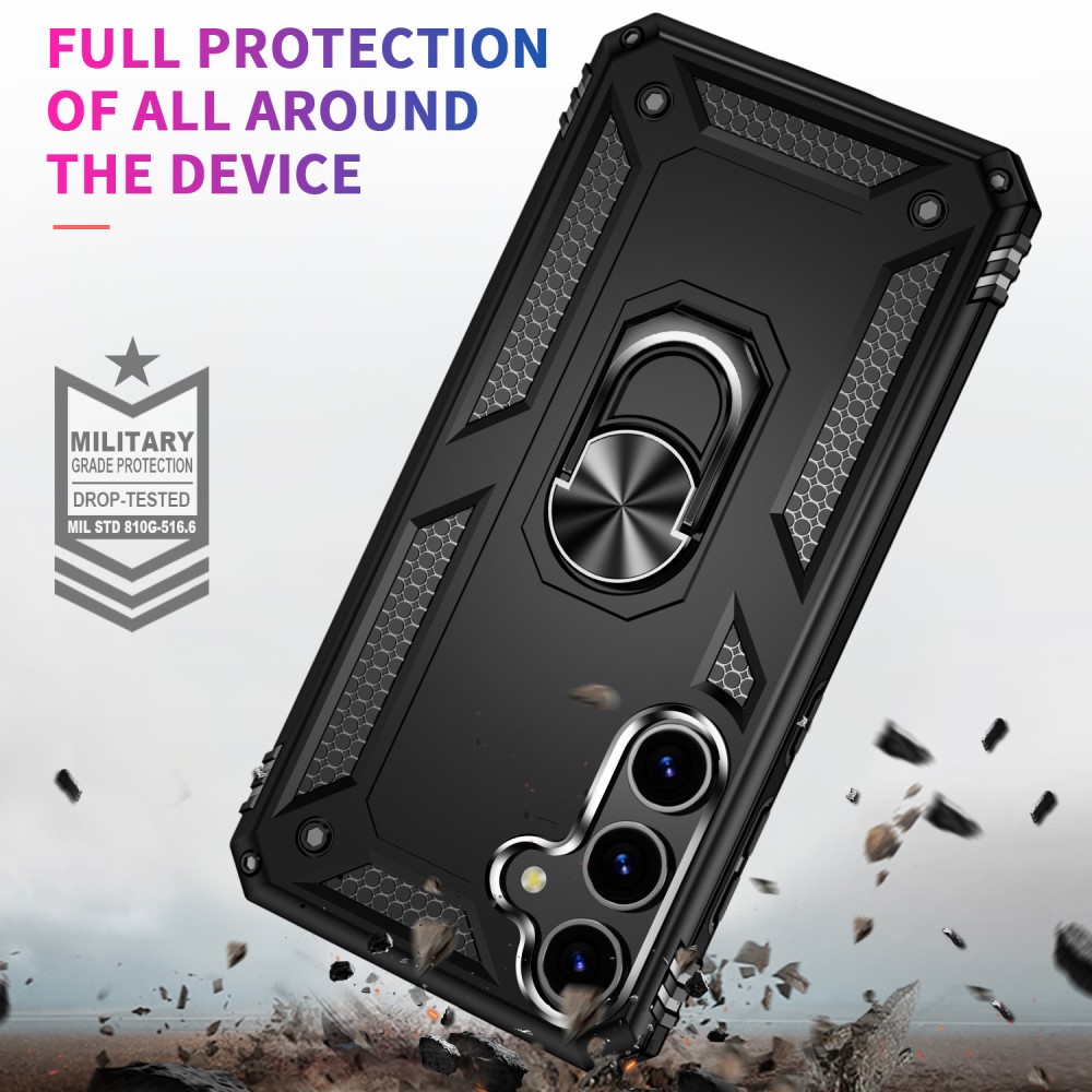  Samsung Galaxy S24 Skal Hybrid Armor Ring Svart