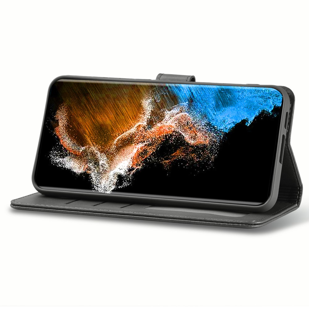 LC.IMEEKE LC.IMEEKE Samsung Galaxy S24 Fodral Läder Svart