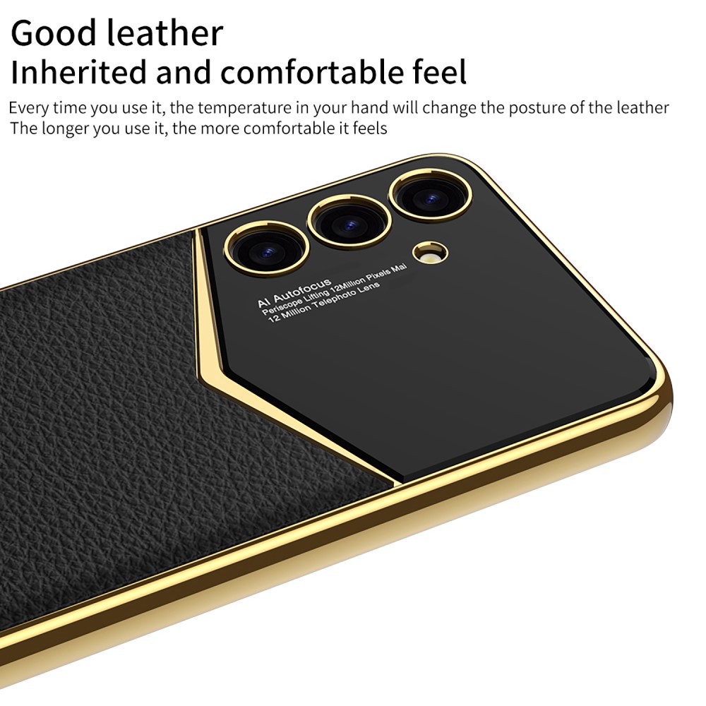 GKK GKK Galaxy S24 Skal Läder Hybrid Electroplate Kolfiber