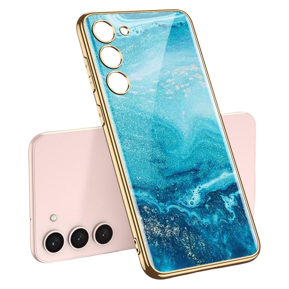 GKK GKK Galaxy S24 Skal Härdat Glas Electroplate Ocean