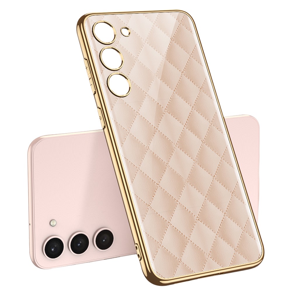 GKK GKK Galaxy S24 Skal Härdat Glas Electroplate Rosa Diamond
