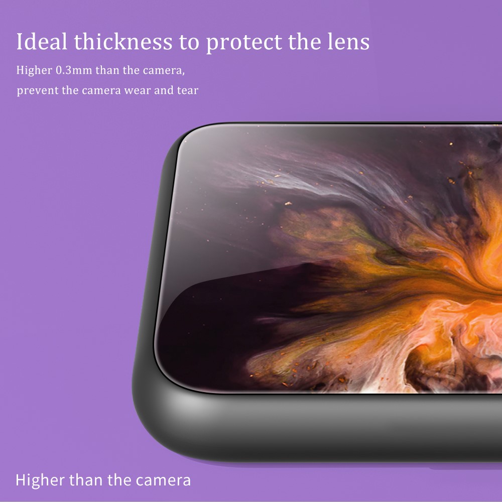  Samsung Galaxy S24 Skal Marmor Härdat Glas Beach