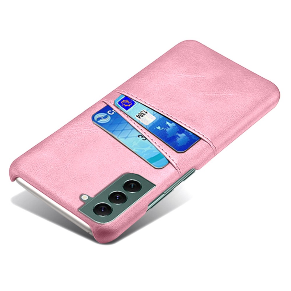  Samsung Galaxy S24 Läderbelagt Skal Med Kortfack Roséguld