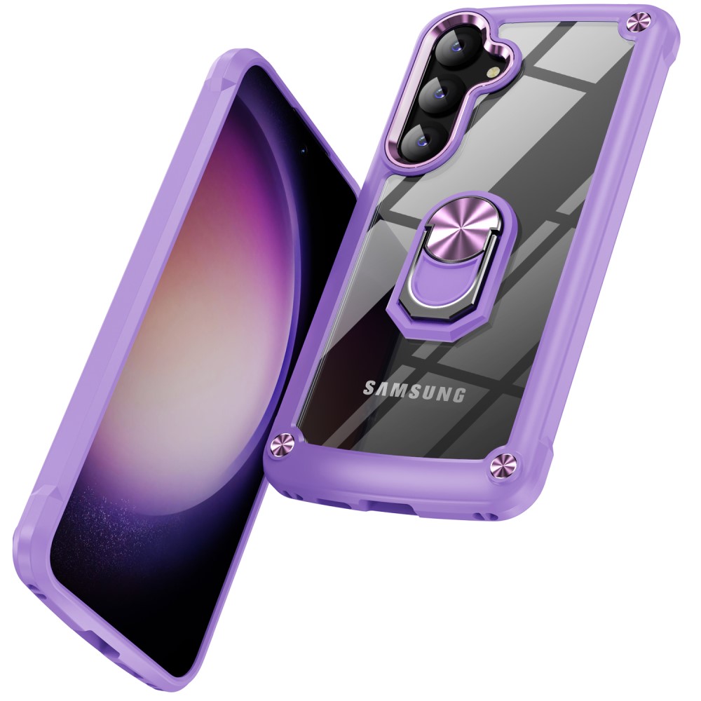  Samsung Galaxy S24 Skal Shockproof Ring Hybrid Lila