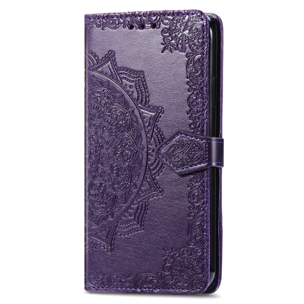  Samsung Galaxy S24 Fodral Mandala Tryck Lila