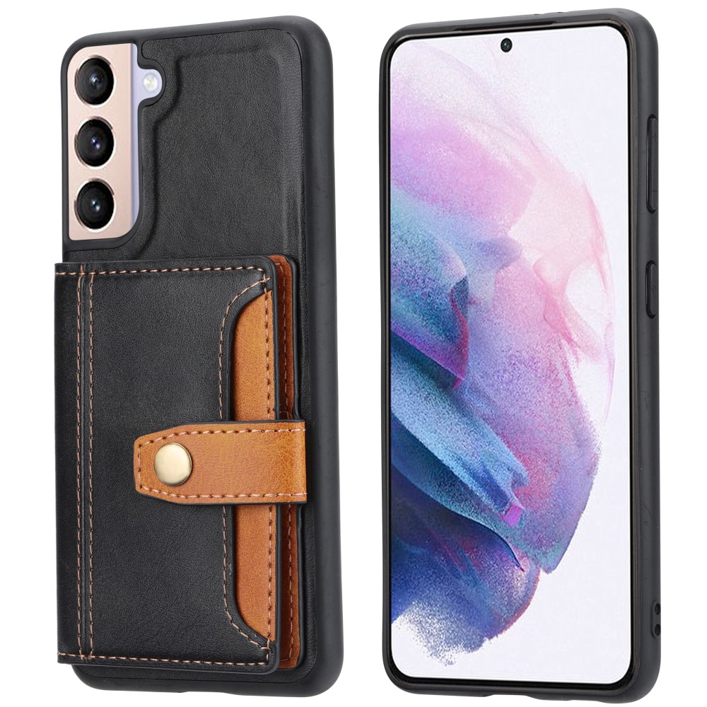  Samsung Galaxy S24 Skal Läder Med Plånboksfunktion Svart
