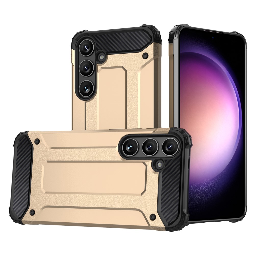  Samsung Galaxy S24 Skal Shockproof Armor Hybrid Guld