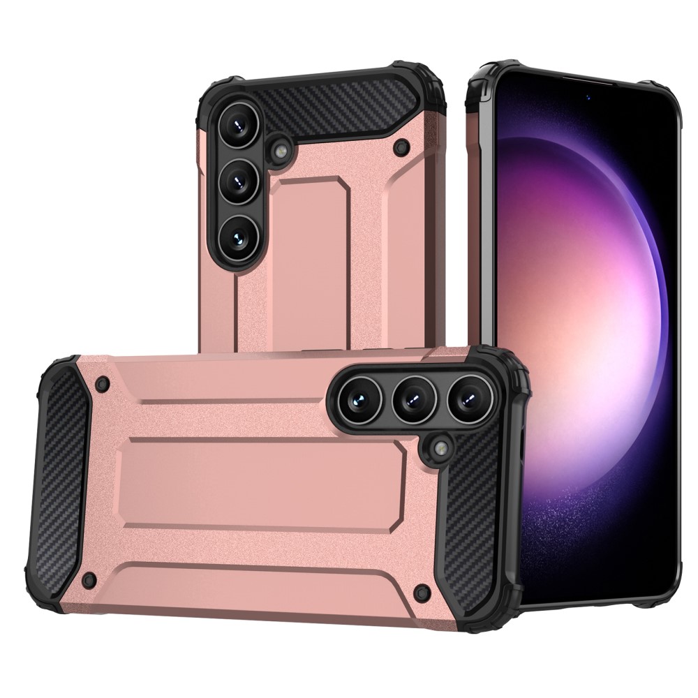  Samsung Galaxy S24 Skal Shockproof Armor Hybrid Roséguld