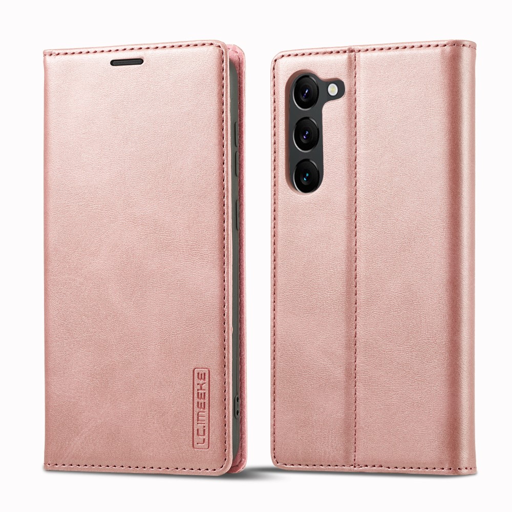 LC.IMEEKE LC.IMEEKE Galaxy S24 Fodral Flip Läder Roséguld
