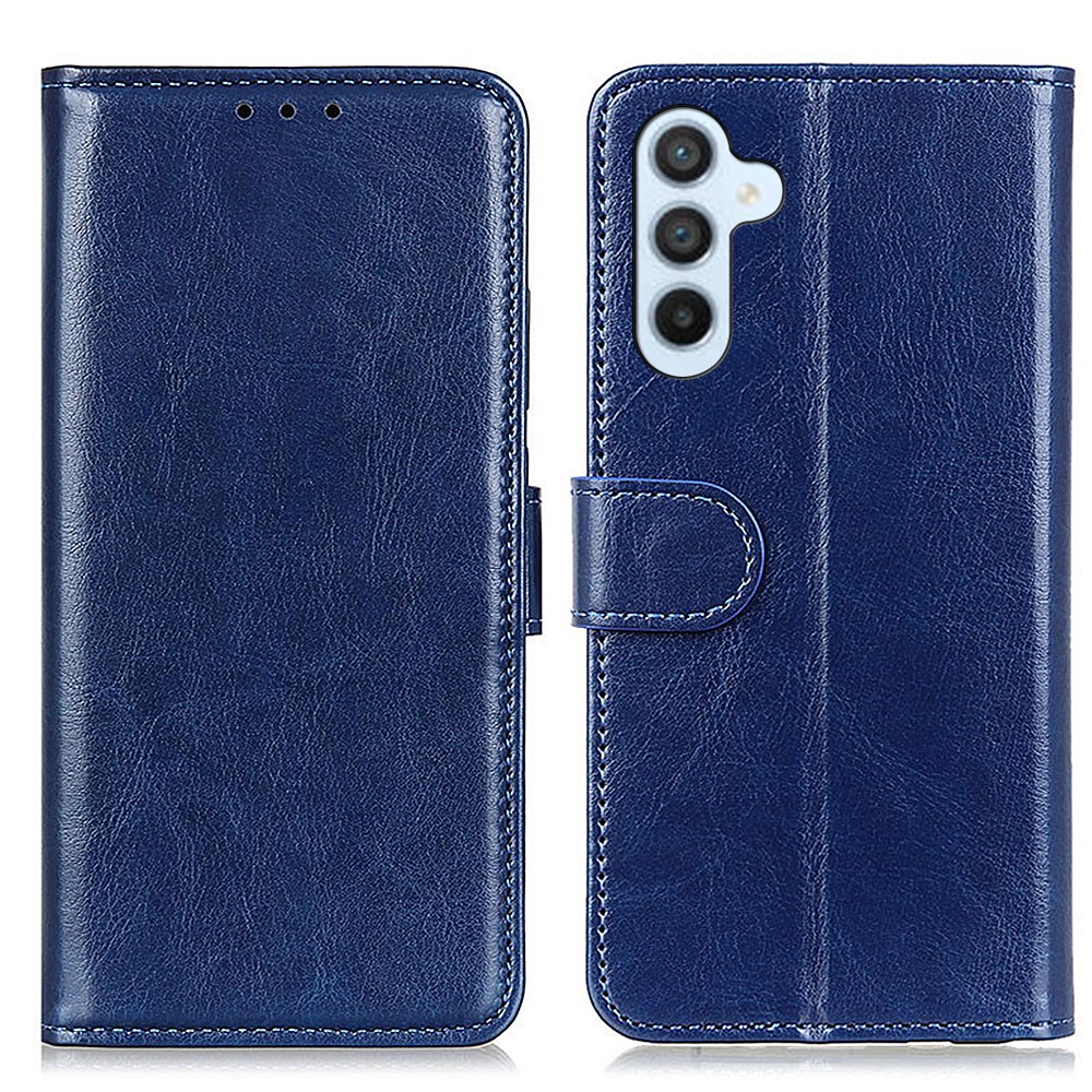  Galaxy S25 Plus / S24 Plus Fodral Crazy Horse Läder Blå