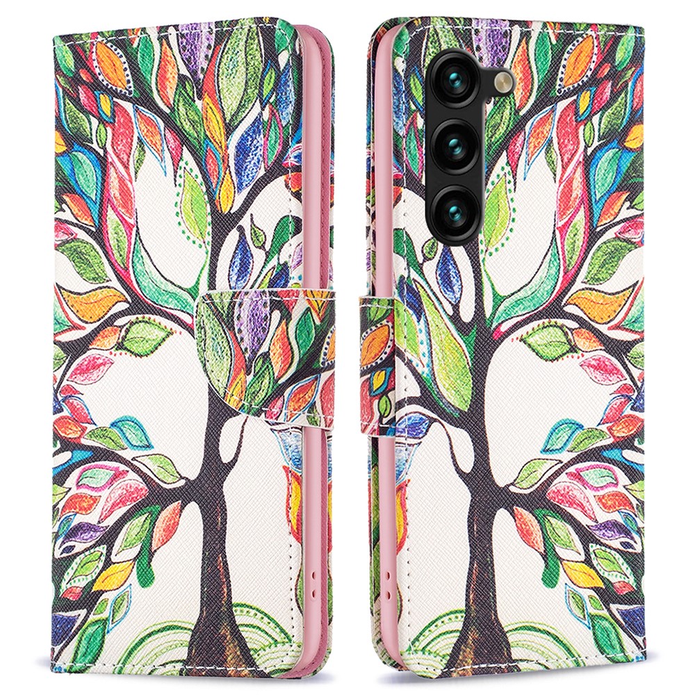  Galaxy S25 Plus / S24 Plus Fodral Med Tryck Färgglatt Träd
