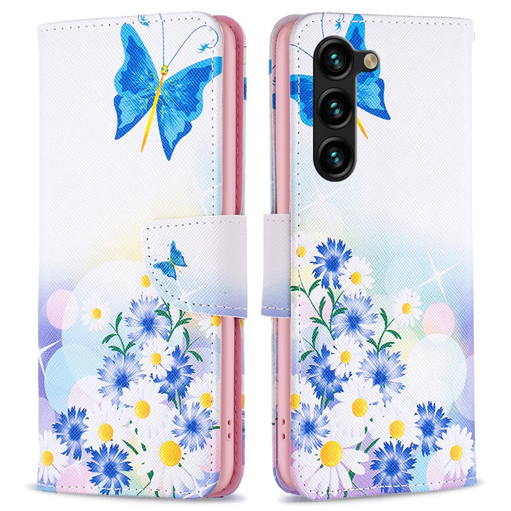  Galaxy S25 Plus / S24 Plus Fodral Med Tryck Fjäril/Blommor