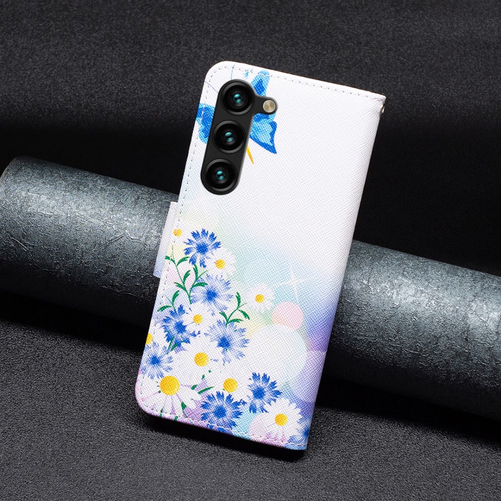  Galaxy S25 Plus / S24 Plus Fodral Med Tryck Fjäril/Blommor