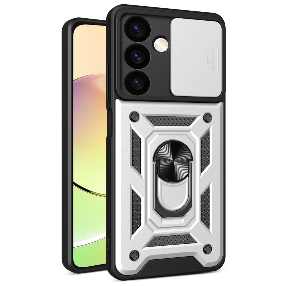  Samsung Galaxy S24 Plus Skal CamShield Hybrid Ring Silver