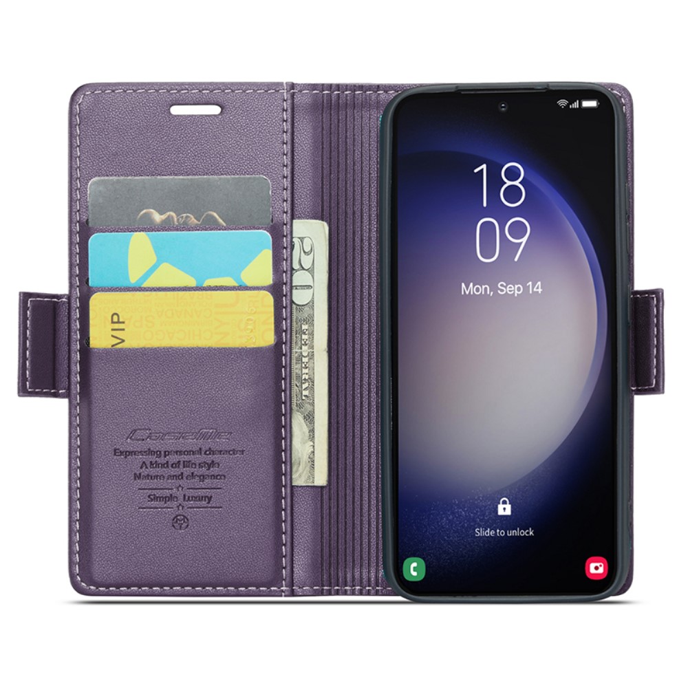 CASEME CASEME Galaxy S24 Plus Fodral RFID Läder Lila