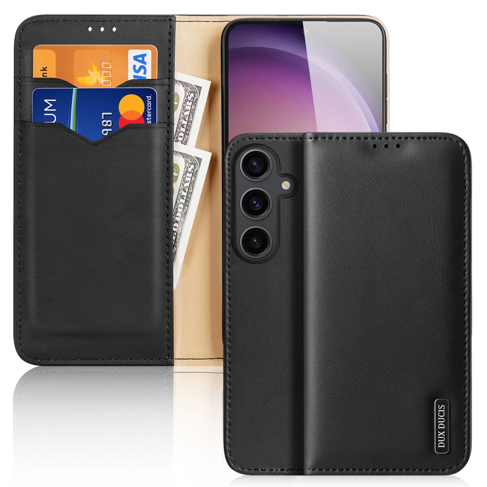 DUX DUCIS DUX DUCIS Galaxy S24 Plus Fodral RFID Hivo Äkta Läder Svart
