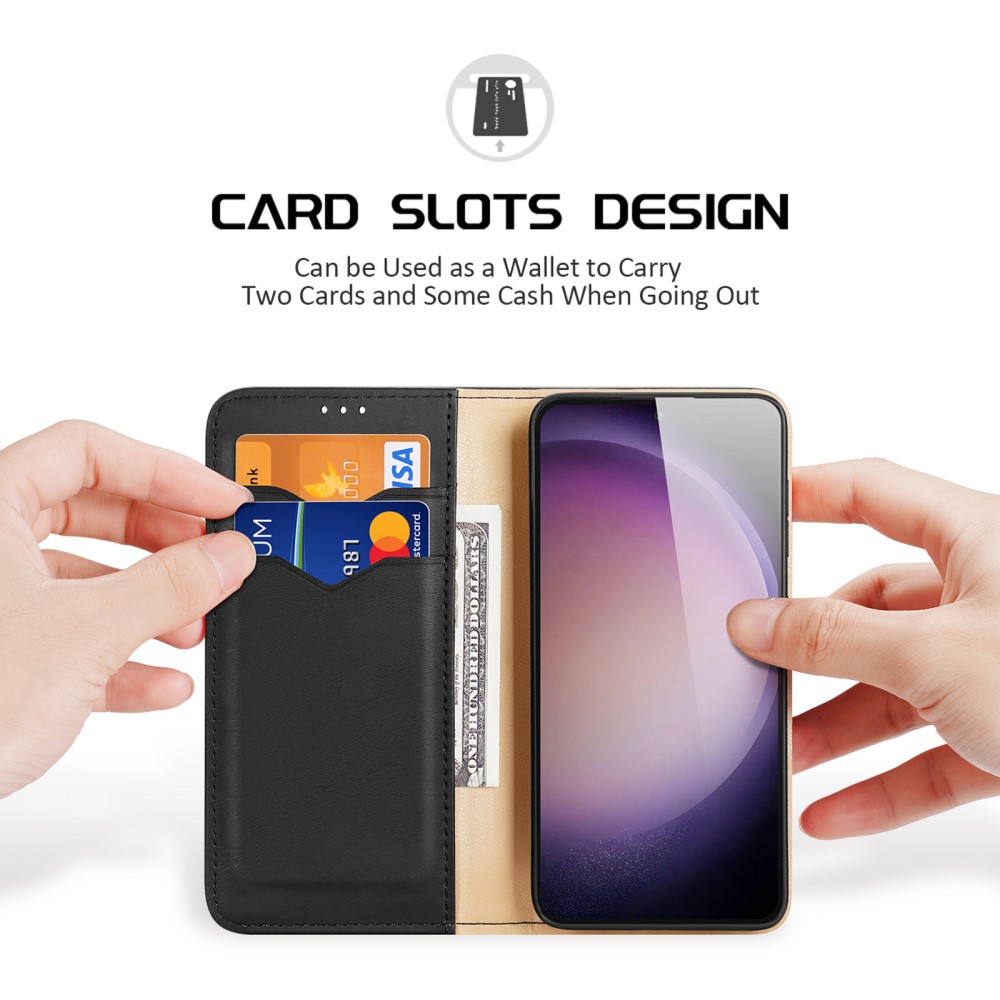 DUX DUCIS DUX DUCIS Galaxy S24 Plus Fodral RFID Hivo Äkta Läder Svart