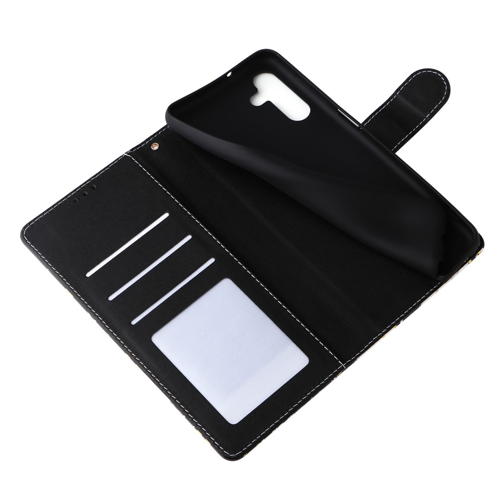  Samsung Galaxy S24 Plus Fodral Läder Marmor Svart