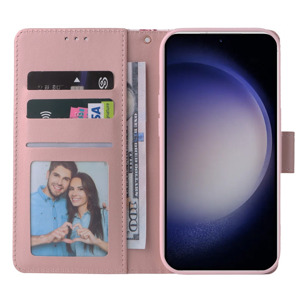 Samsung Galaxy S24 Plus Fodral Läder Marmor Lila