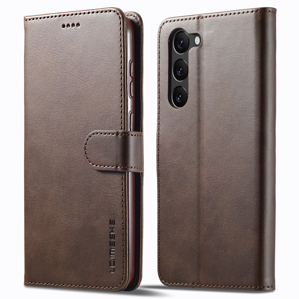 LC.IMEEKE LC.IMEEKE Samsung Galaxy S24 Plus Fodral Läder Brun