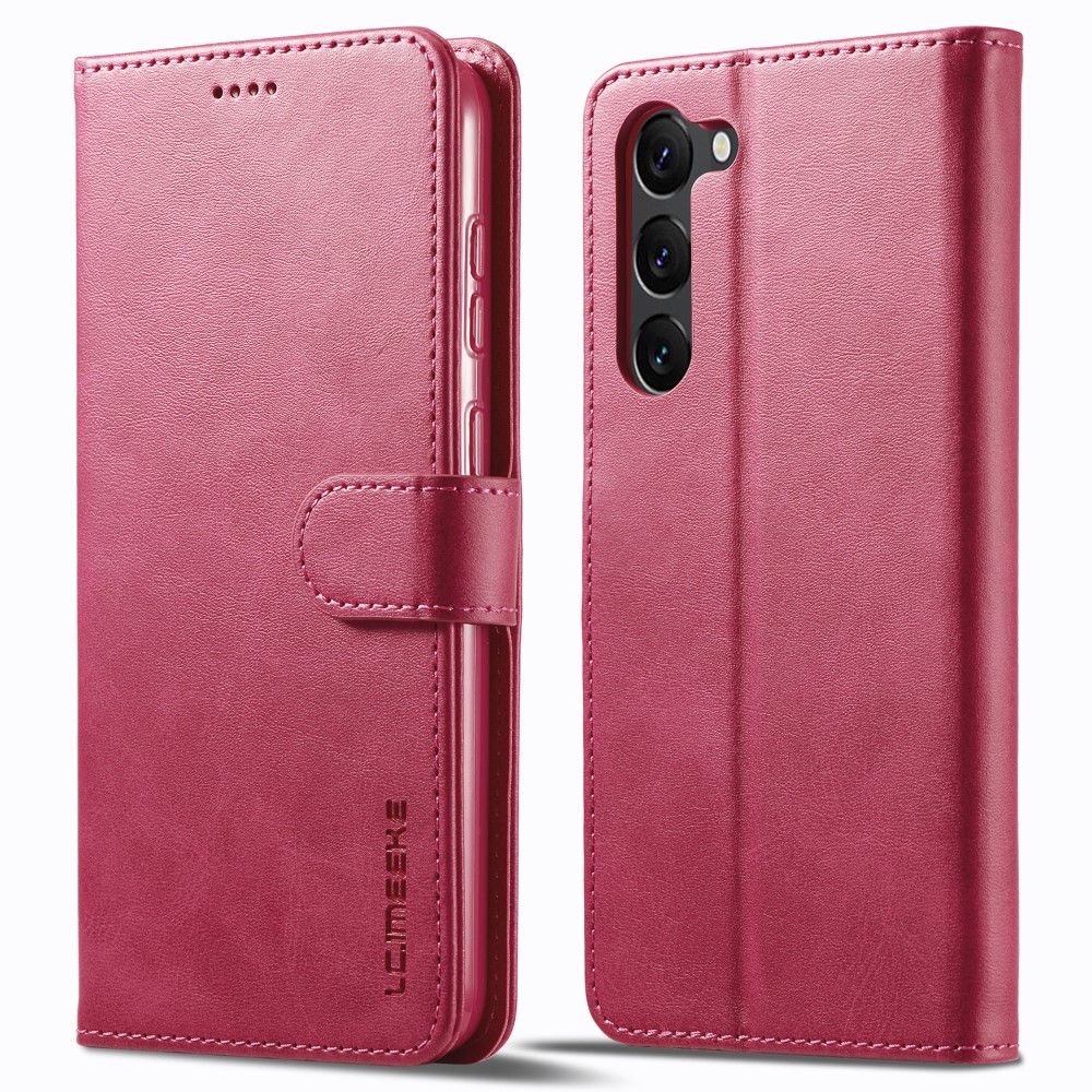 LC.IMEEKE LC.IMEEKE Samsung Galaxy S24 Plus Fodral Läder Rosa/Röd